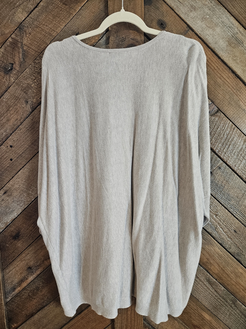 J. Jill Pure Jill V-Neck 3/4 Sleeve Lightweight Sweater In Pumice Heather Sz 2X - Picture 5 of 10